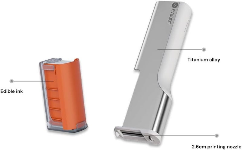 EVEBOT بديل FancyBox لطابعة الطعام المحمولة PrintPen لتخصيص القهوة والكعك والكوكتيلات والمكرون، سهل الاستخدام وإنتاجية عالية، بني FancyBox - Image 5